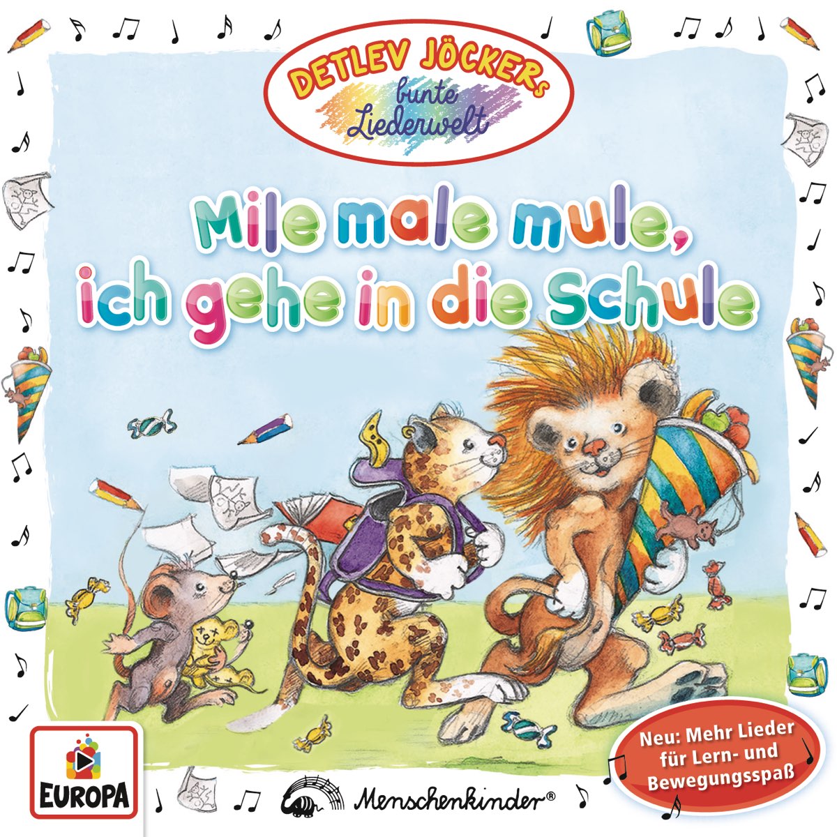 Альбом "Mile male mule, ich gehe in die Schule" (Detlev Jöcker) .