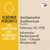 Vladimir Horowitz in Recital at Ambassador College, Pasadena, February 22, 1976