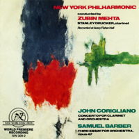 New York Philharmonic, Stanley Drucker & Zubin Mehta - Barber: Third Essay/Corigliano: Clarinet Concerto artwork