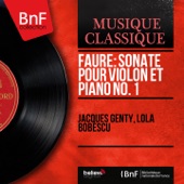 Fauré: Sonate pour violon et piano No. 1 (Mono Version) - EP artwork