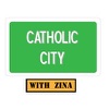 Catholic City with Zina artwork