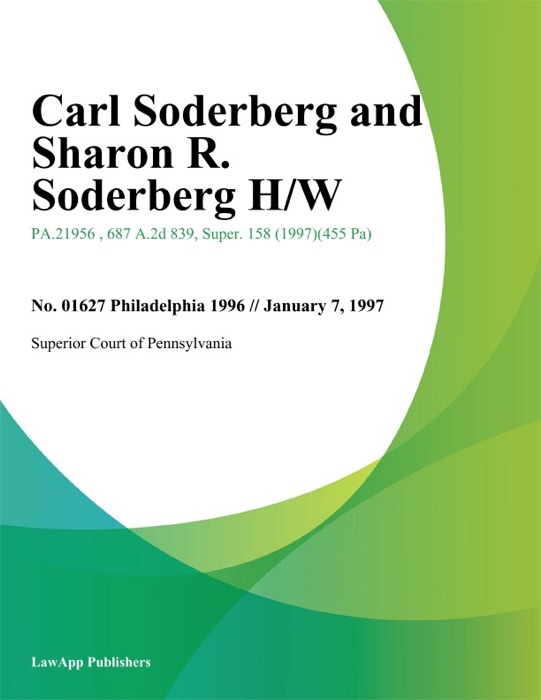 Carl Soderberg and Sharon R. Soderberg H/W