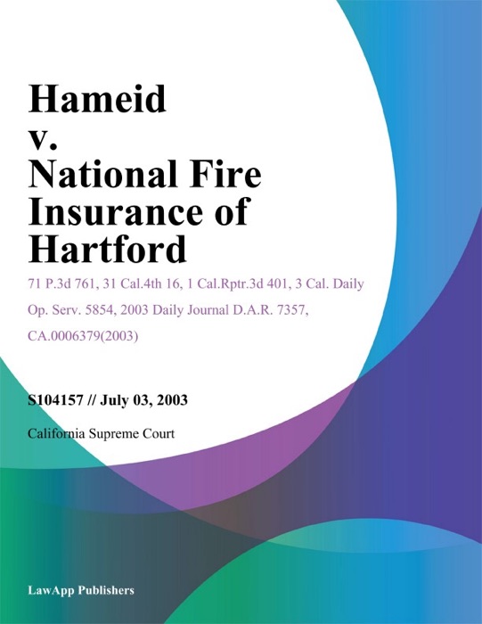 Hameid v. National Fire Insurance of Hartford