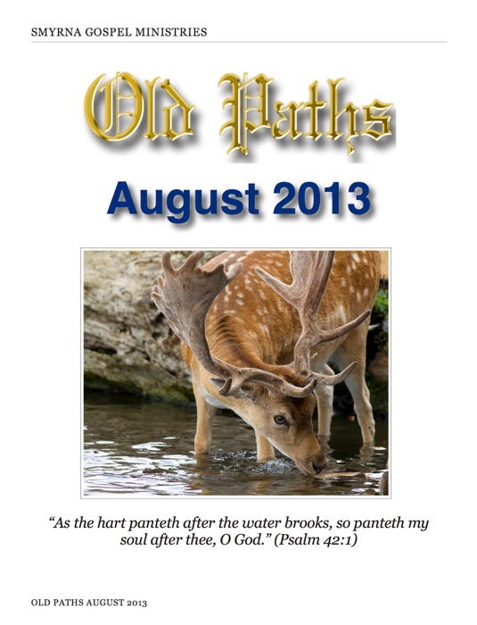 Old Paths August 2013