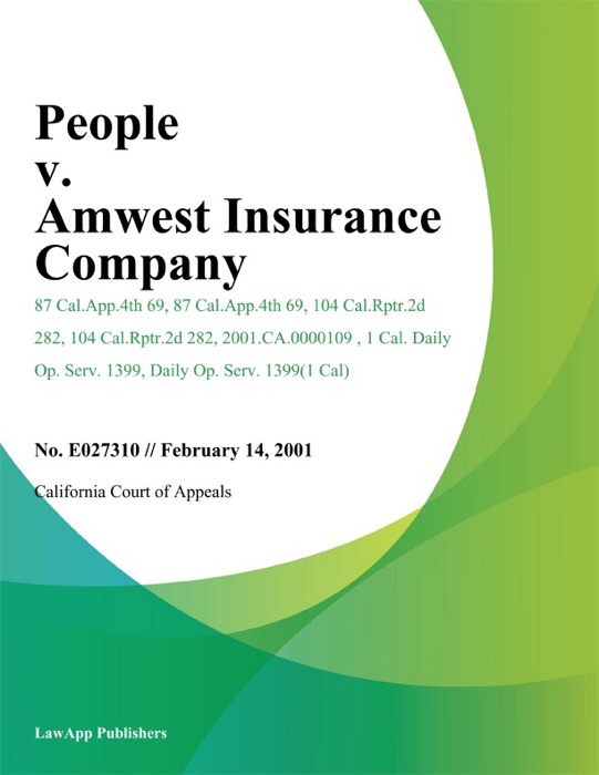 People v. Amwest Insurance Company