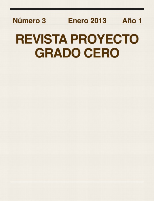 Revista  Proyecto Grado Cero