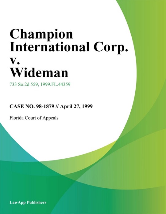 Champion International Corp. v. Wideman