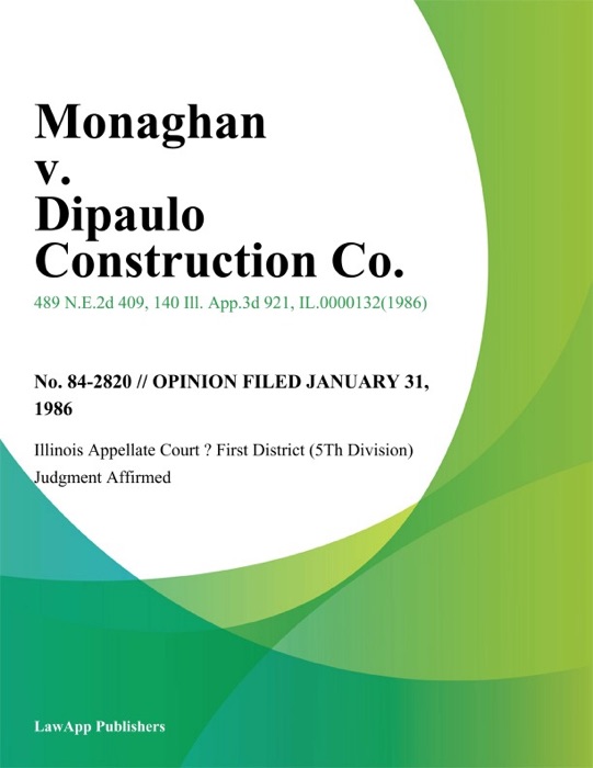 Monaghan v. Dipaulo Construction Co.