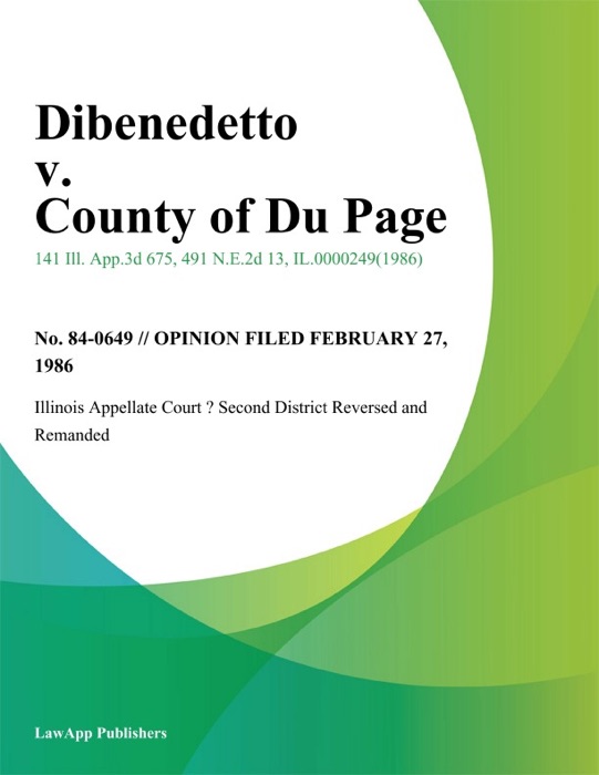 Dibenedetto v. County of Du Page