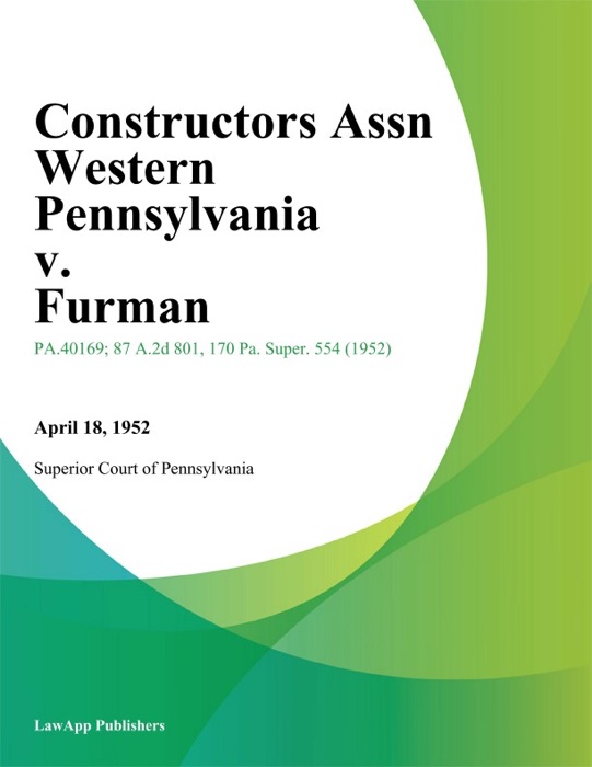 Constructors Assn Western Pennsylvania v. Furman