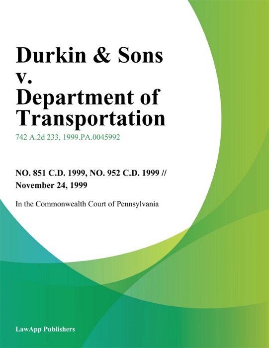 Durkin & Sons v. Department of Transportation