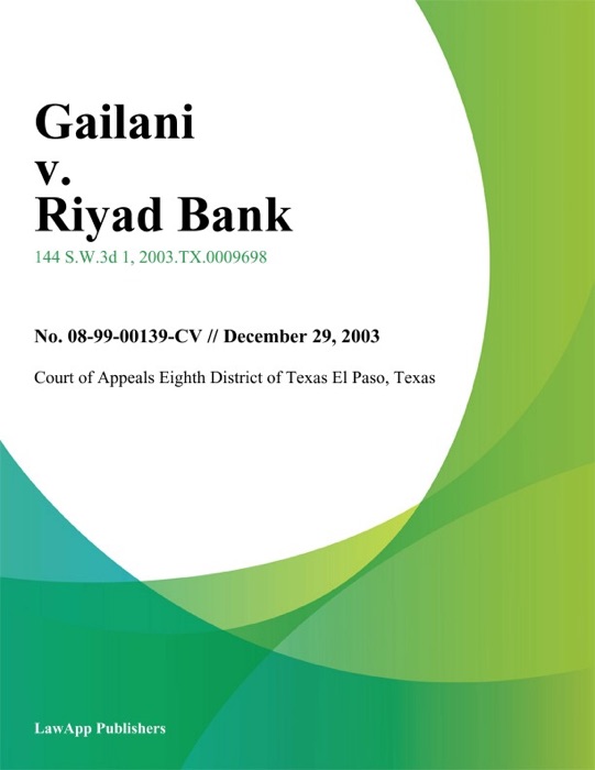 Gailani v. Riyad Bank