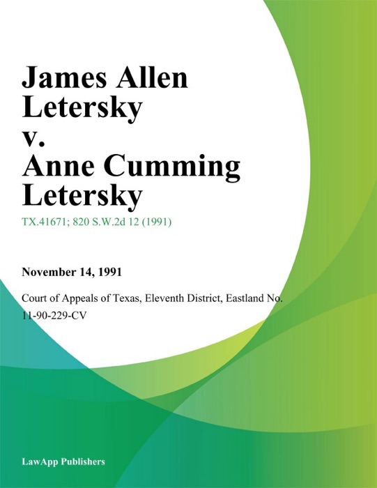 James Allen Letersky v. Anne Cumming Letersky