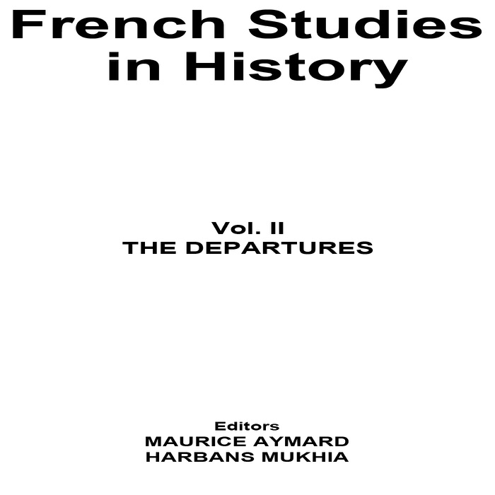 French Studies in History