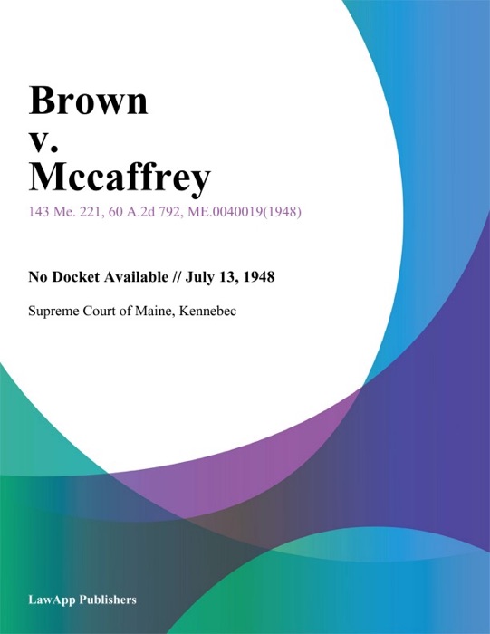 Brown v. Mccaffrey