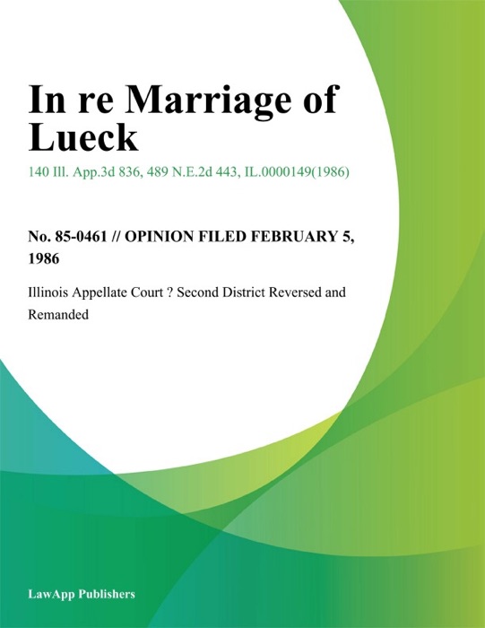 In re Marriage of Lueck