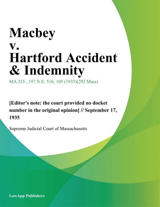 Macbey v. Hartford Accident & Indemnity