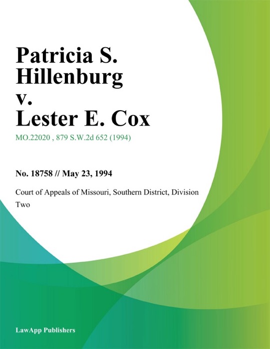 Patricia S. Hillenburg v. Lester E. Cox