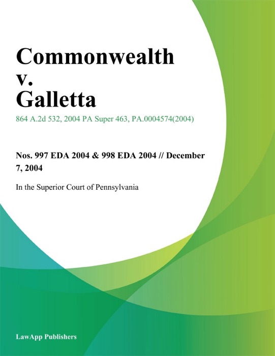 Commonwealth v. Galletta