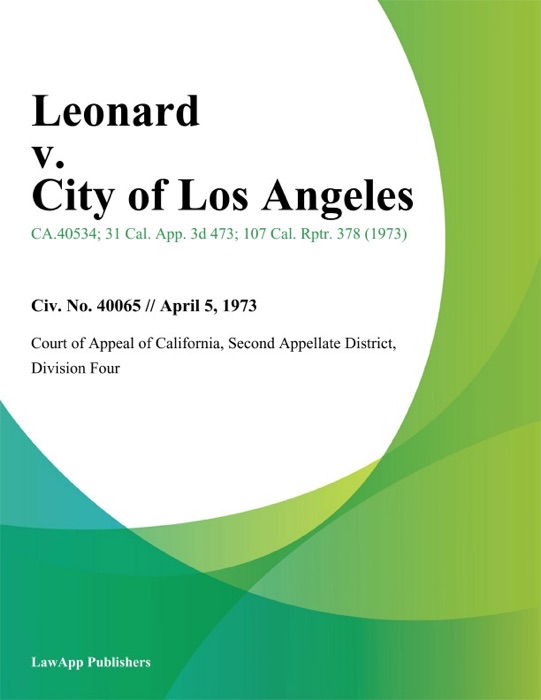 Leonard v. City of Los Angeles