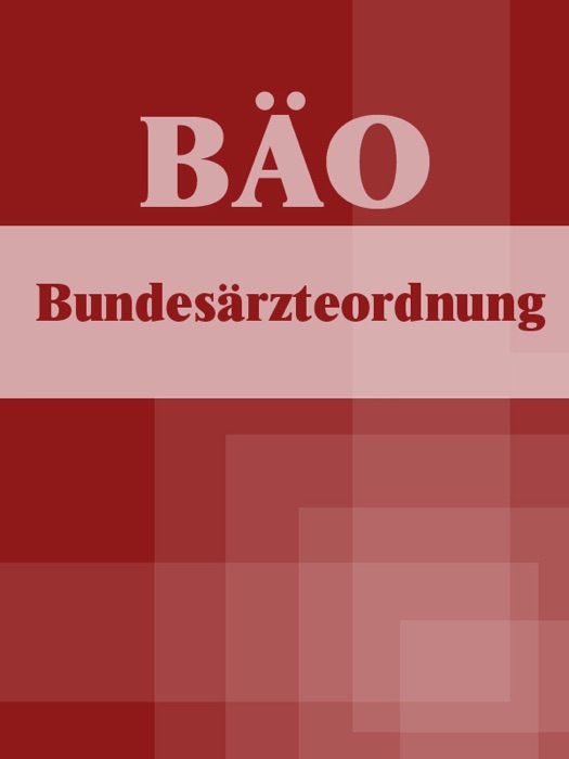 Bundesärzteordnung - BÄO