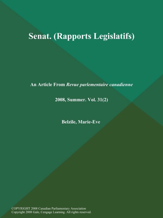 Senat (Rapports Legislatifs)