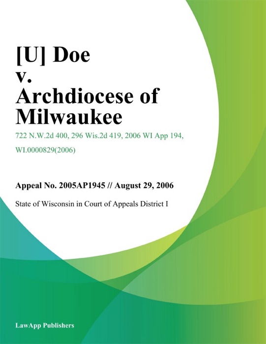 Doe v. Archdiocese of Milwaukee