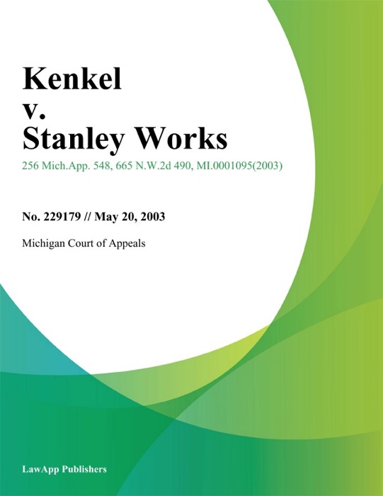 Kenkel v. Stanley Works