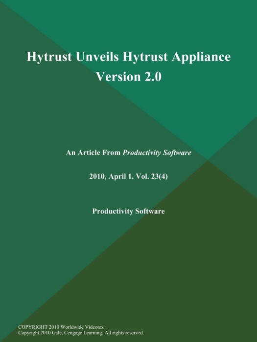 Hytrust Unveils Hytrust Appliance Version 2.0