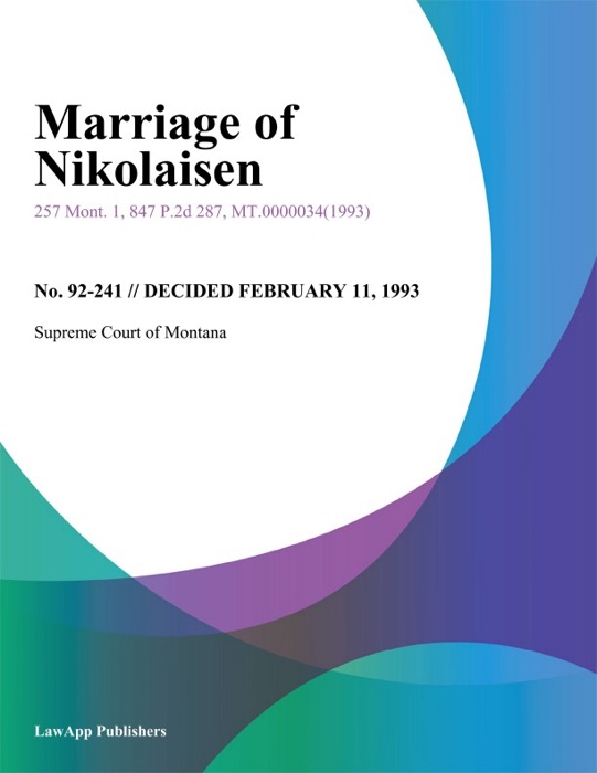 Marriage of Nikolaisen