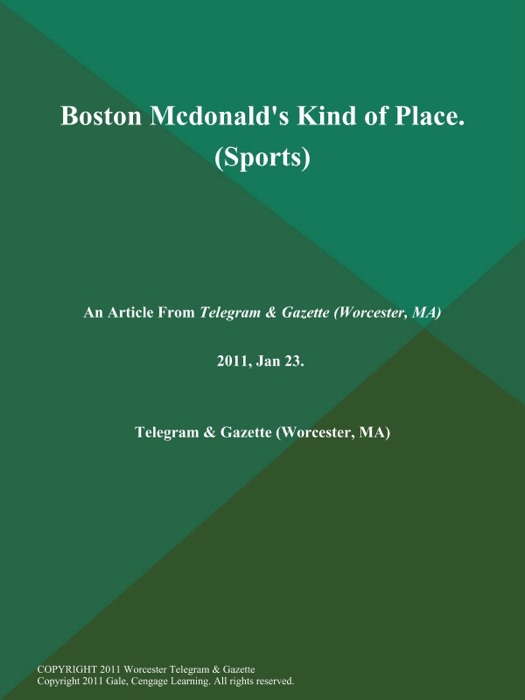 Boston Mcdonald's Kind of Place (Sports)