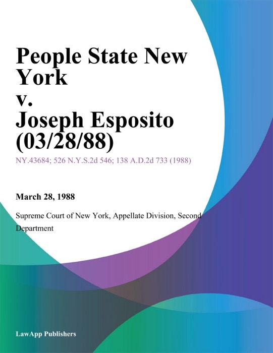 People State New York v. Joseph Esposito