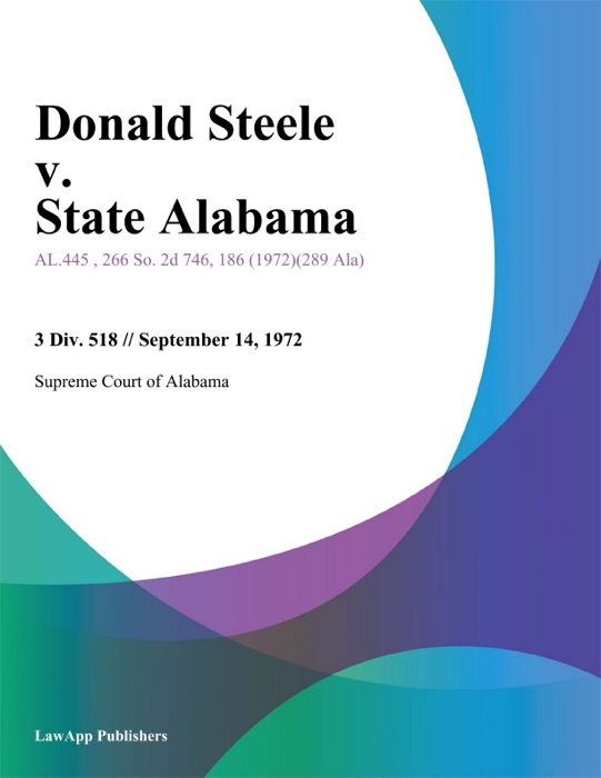 Donald Steele v. State Alabama