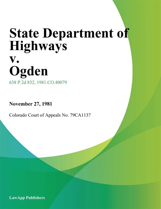 State Department of Highways v. Ogden