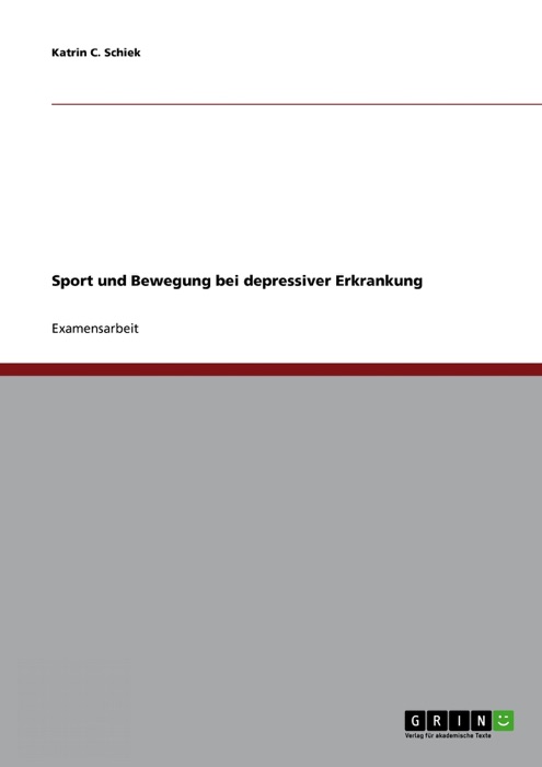 Sport und Bewegung bei depressiver Erkrankung