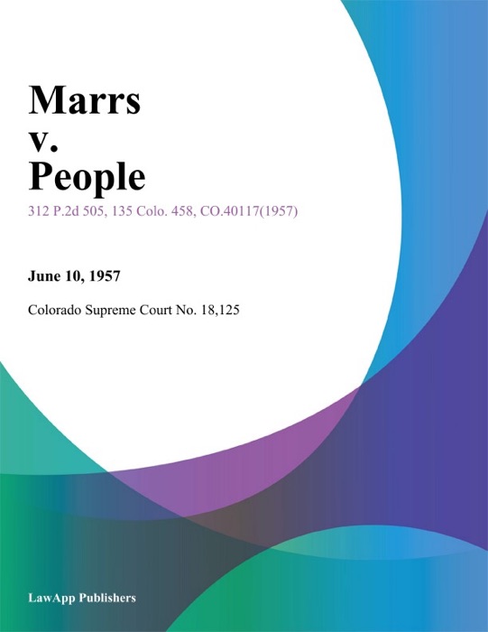 Marrs v. People