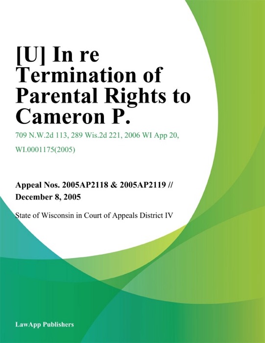 In Re Termination of Parental Rights To Cameron P.