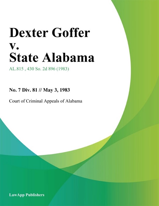 Dexter Goffer v. State Alabama