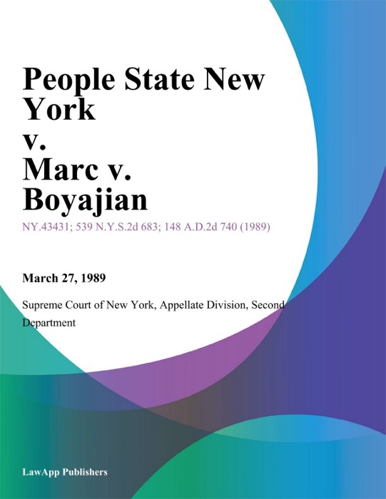 People State New York v. Marc v. Boyajian