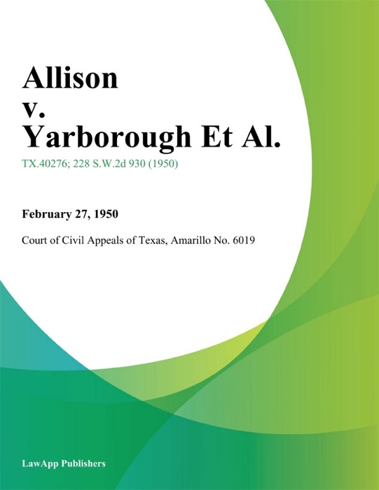 Allison v. Yarborough Et Al.