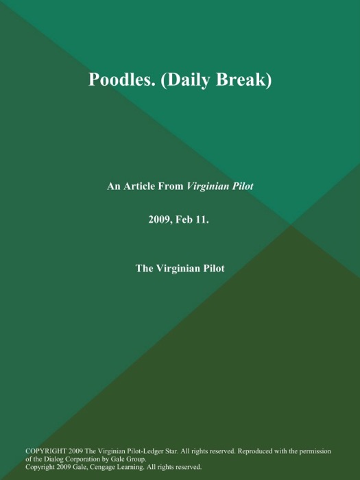 Poodles (Daily Break)