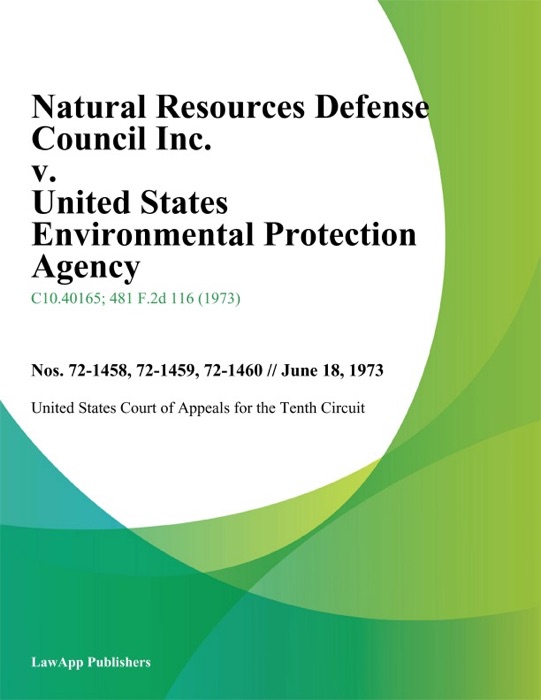 Natural Resources Defense Council Inc. v. United States Environmental Protection Agency