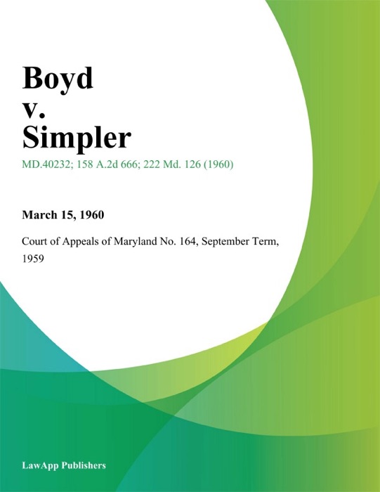 Boyd V. Simpler