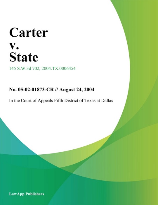 Carter V. State