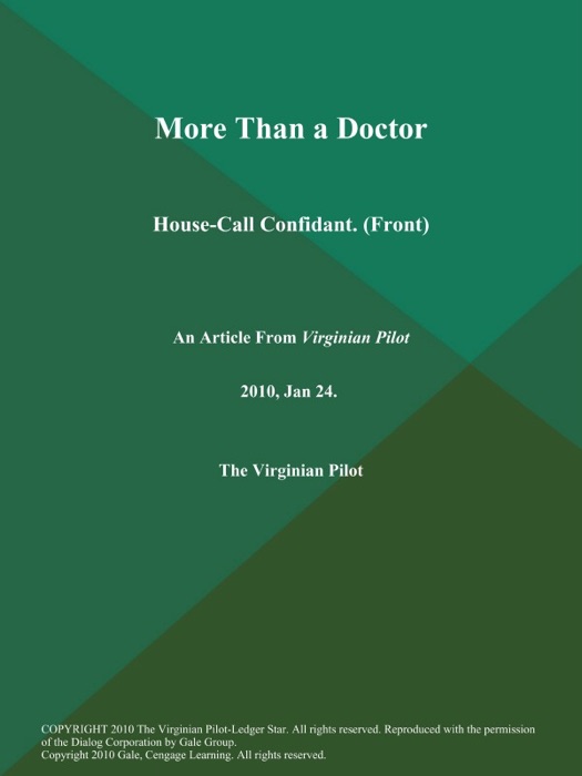 More Than a Doctor: House-Call Confidant (Front)