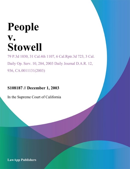 People V. Stowell
