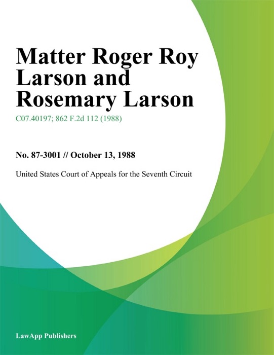 Matter Roger Roy Larson and Rosemary Larson