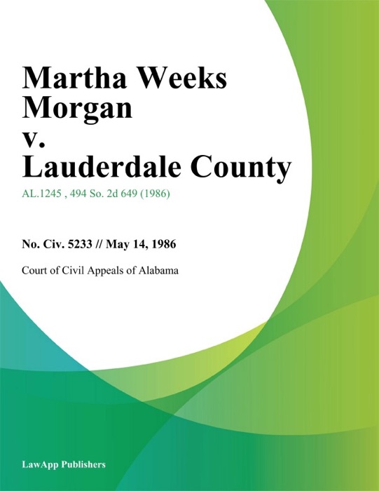 Martha Weeks Morgan v. Lauderdale County