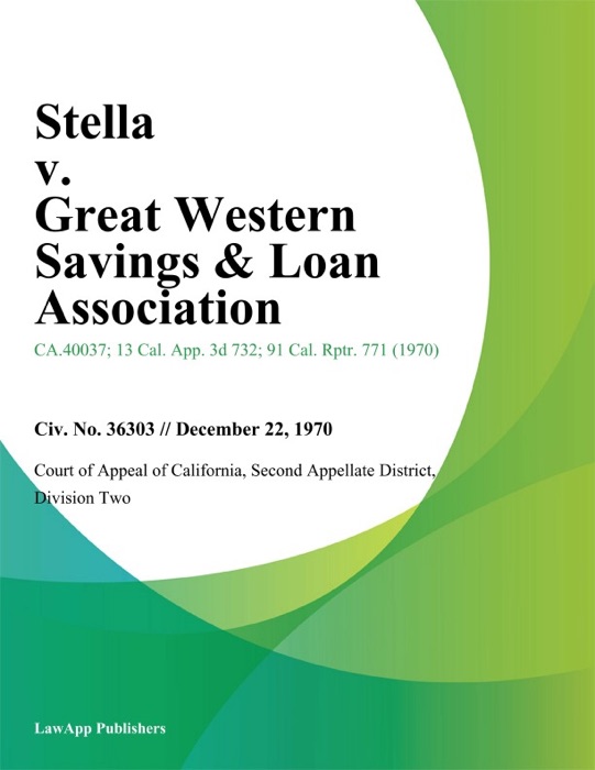 Stella V. Great Western Savings & Loan Association