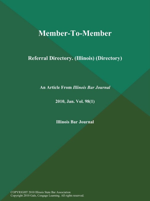 Member-To-Member: Referral Directory (Illinois) (Directory)